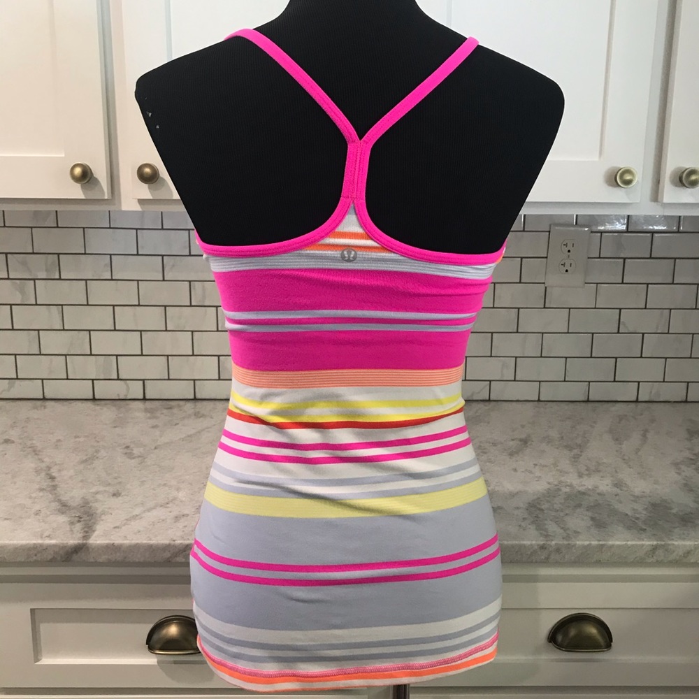 Lululemon Racerback Striped Tank Size 6 - Picture 4 of 4